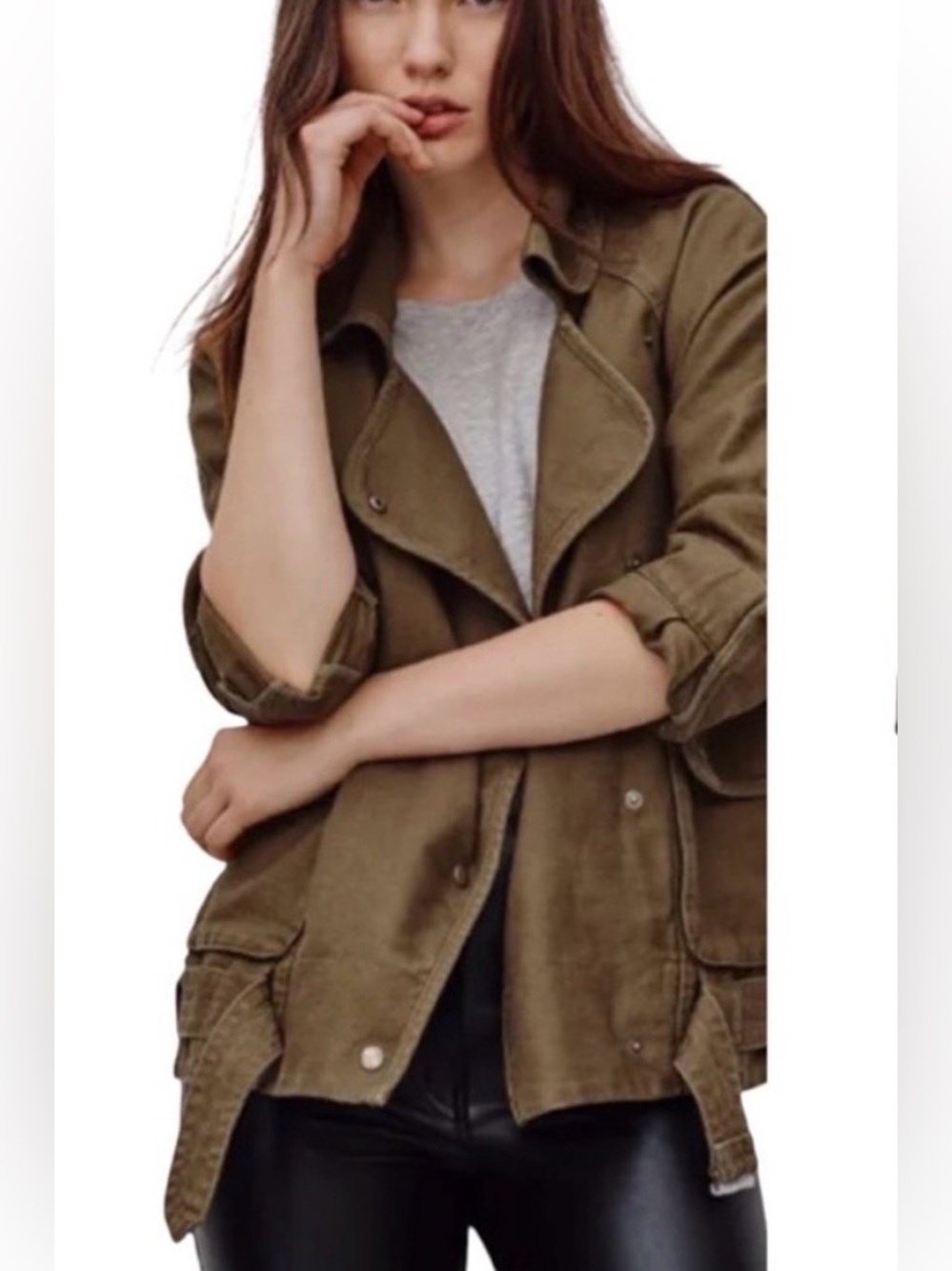 Aritzia Wilfred Free Army Green Rayder Utility Jacket - Picture 1 of 6